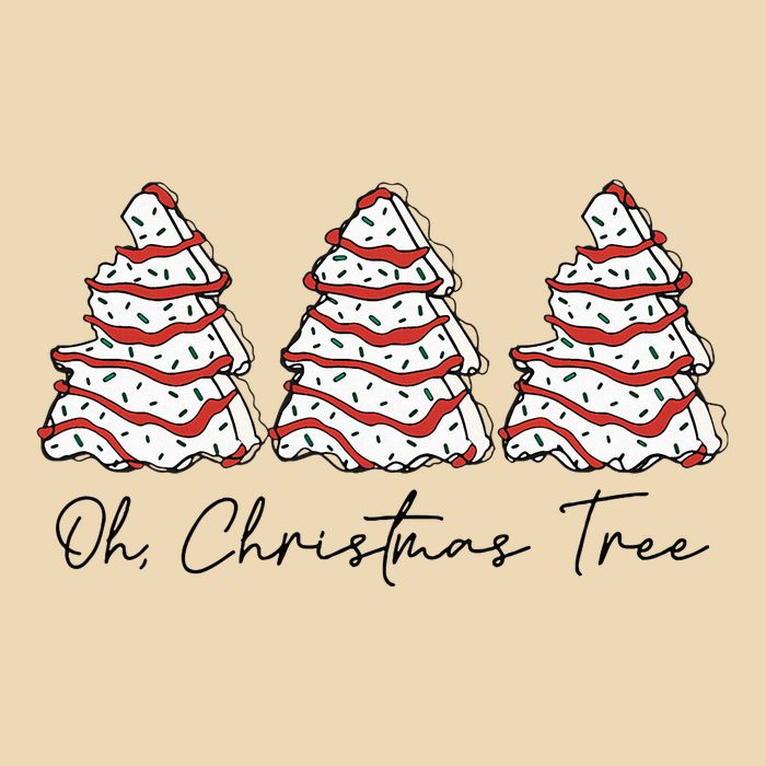 Groovy Oh Christmas Tree Xmas Lights Funny Tree Cakes Debbie  Bag
