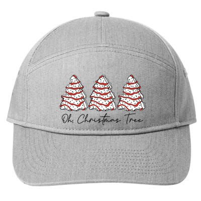 Groovy Oh Christmas Tree Xmas Lights Funny Tree Cakes Debbie  7-Panel Snapback Hat