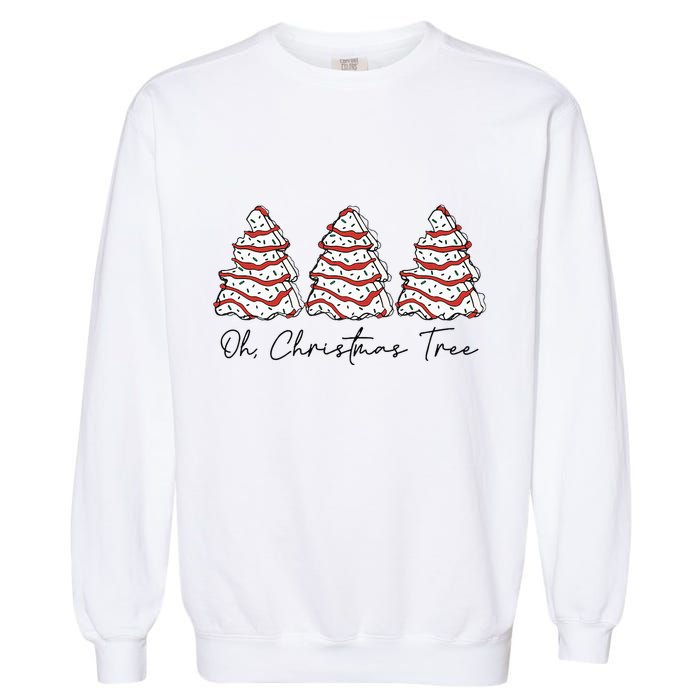 Groovy Oh Christmas Tree Xmas Lights Funny Tree Cakes Debbie  Garment-Dyed Sweatshirt