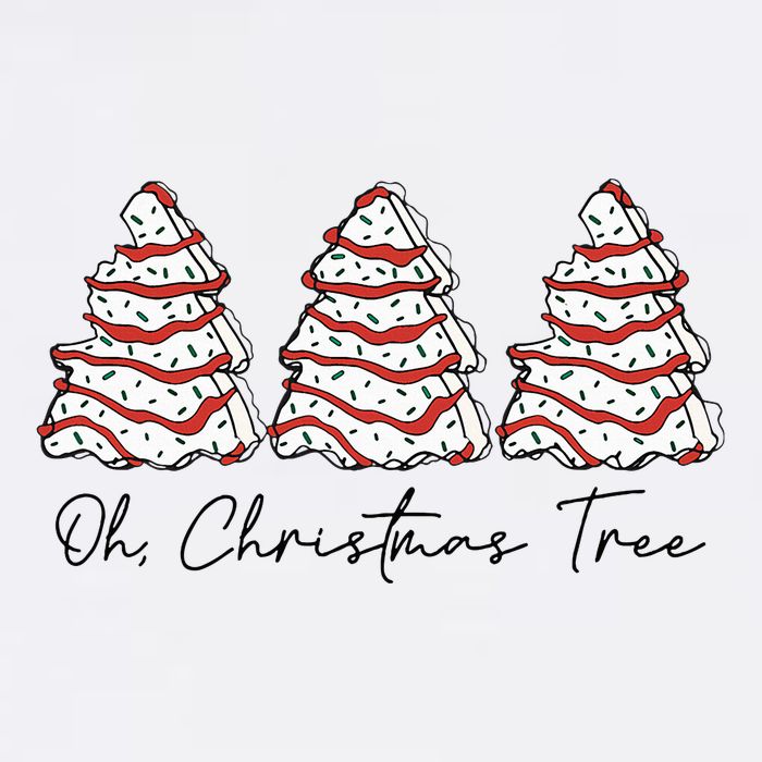 Groovy Oh Christmas Tree Xmas Lights Funny Tree Cakes Debbie  Garment-Dyed Sweatshirt