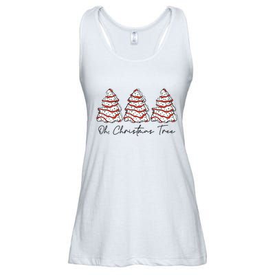 Groovy Oh Christmas Tree Xmas Lights Funny Tree Cakes Debbie  Ladies Essential Flowy Tank