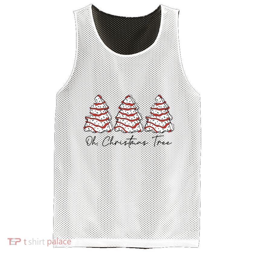 Groovy Oh Christmas Tree Xmas Lights Funny Tree Cakes Debbie  Mesh Reversible Basketball Jersey Tank