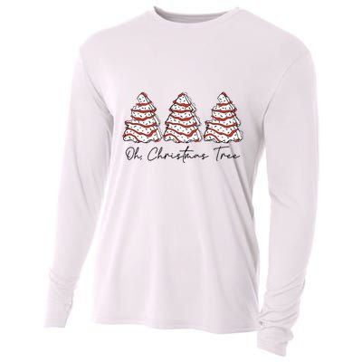 Groovy Oh Christmas Tree Xmas Lights Funny Tree Cakes Debbie  Cooling Performance Long Sleeve Crew