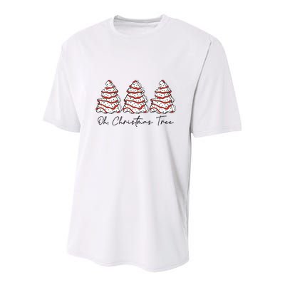 Groovy Oh Christmas Tree Xmas Lights Funny Tree Cakes Debbie  Youth Performance Sprint T-Shirt