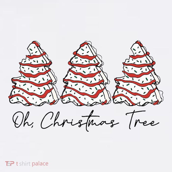 Groovy Oh Christmas Tree Xmas Lights Funny Tree Cakes Debbie  Poster