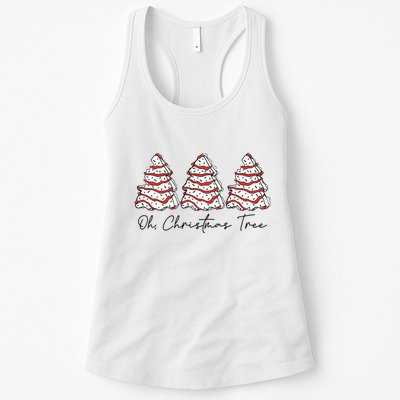 Groovy Oh Christmas Tree Xmas Lights Funny Tree Cakes Debbie  Womens Tank Top