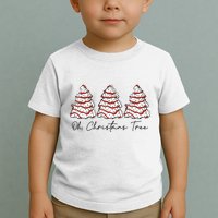Groovy Oh Christmas Tree Xmas Lights Funny Tree Cakes Debbie  Toddler T-Shirt