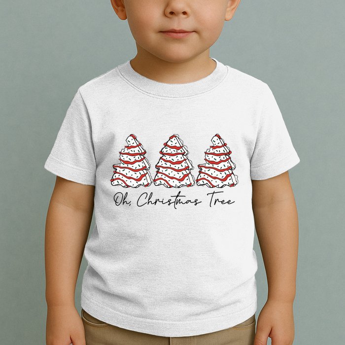 Groovy Oh Christmas Tree Xmas Lights Funny Tree Cakes Debbie  Toddler T-Shirt