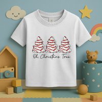 Groovy Oh Christmas Tree Xmas Lights Funny Tree Cakes Debbie  Toddler T-Shirt