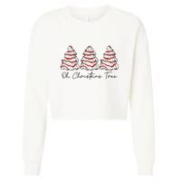 Groovy Oh Christmas Tree Xmas Lights Funny Tree Cakes Debbie  Cropped Pullover Crew
