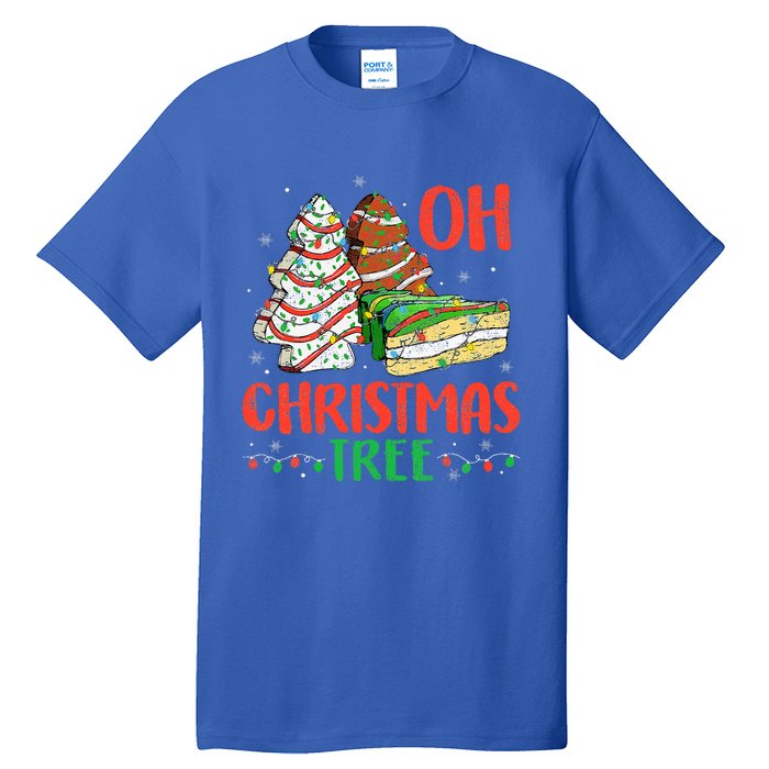 Groovy Oh Christmas Tree Cakes Debbie Becky Jen Cake Lovers Tall T-Shirt