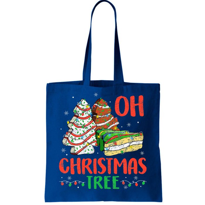 Groovy Oh Christmas Tree Cakes Debbie Becky Jen Cake Lovers Tote Bag