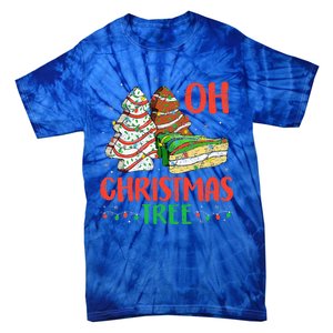 Groovy Oh Christmas Tree Cakes Debbie Becky Jen Cake Lovers Tie-Dye T-Shirt