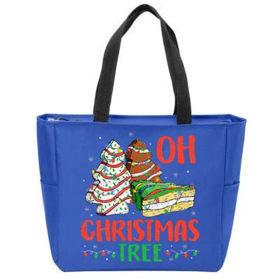 Groovy Oh Christmas Tree Cakes Debbie Becky Jen Cake Lovers Zip Tote Bag