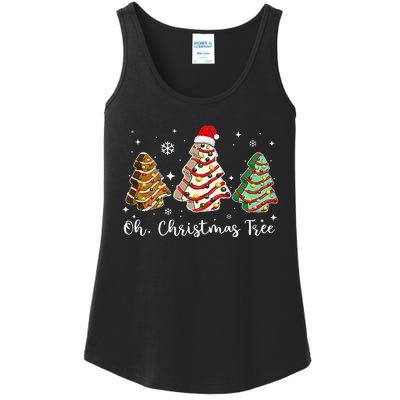 Groovy Oh Christmas Tree Cakes Debbie Becky Jen Cake Lovers Ladies Essential Tank