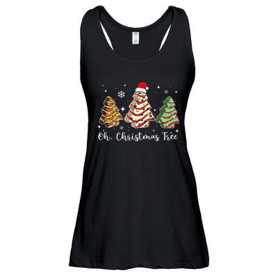 Groovy Oh Christmas Tree Cakes Debbie Becky Jen Cake Lovers Ladies Essential Flowy Tank