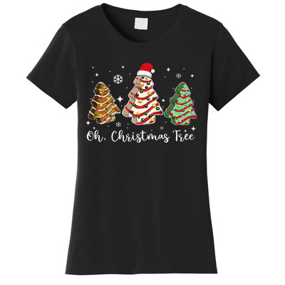 Groovy Oh Christmas Tree Cakes Debbie Becky Jen Cake Lovers Women's T-Shirt