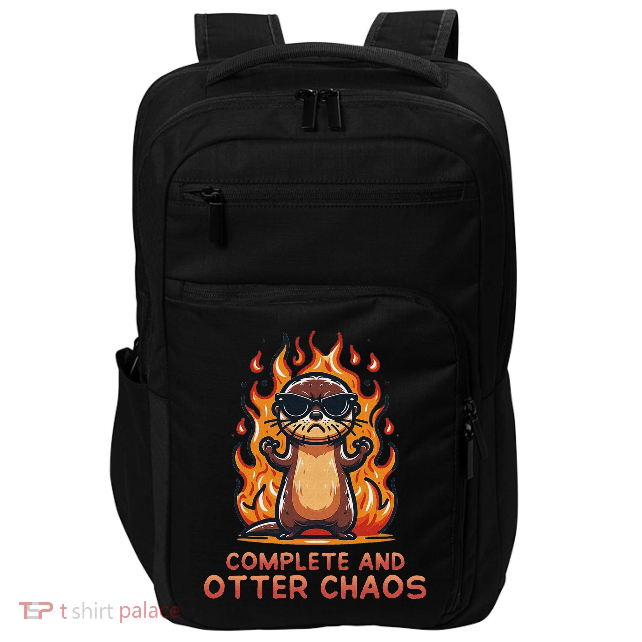 Graphic Otter Cartoon Complete And Otter Chaos Lover Animals Impact Tech Backpack