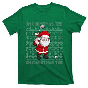 Golf Oh Christmas Santa Claus Golfer T-Shirt