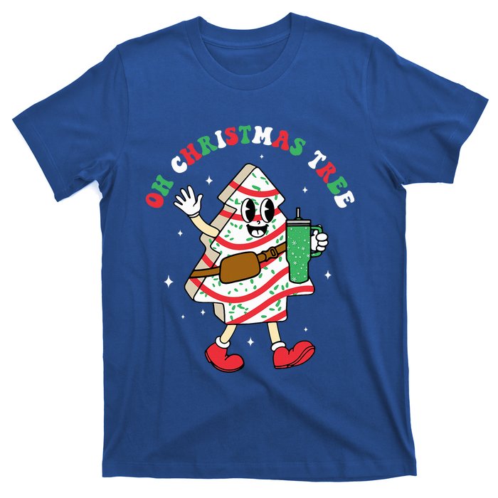 Groovy Oh Christmas Tree Cakes Debbie Becky Jen Cake Lovers T-Shirt