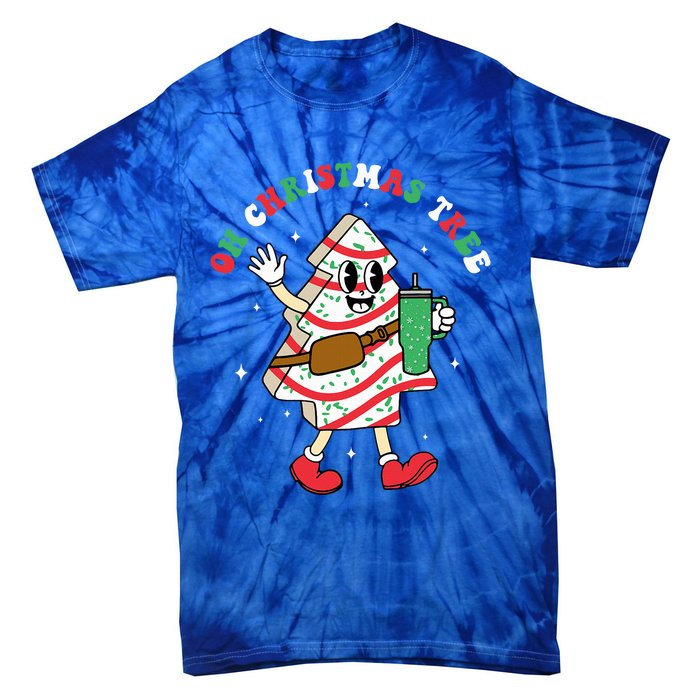 Groovy Oh Christmas Tree Cakes Debbie Becky Jen Cake Lovers Tie-Dye T-Shirt