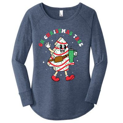 Groovy Oh Christmas Tree Cakes Debbie Becky Jen Cake Lovers Women's Perfect Tri Tunic Long Sleeve Shirt