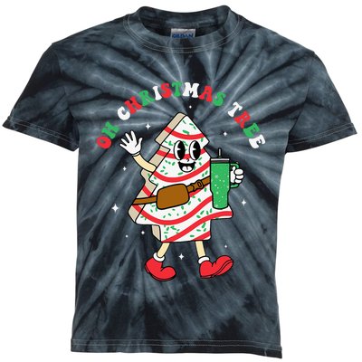 Groovy Oh Christmas Tree Cakes Debbie Becky Jen Cake Lovers Kids Tie-Dye T-Shirt