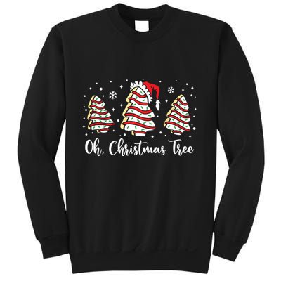 Groovy Oh Christmas Tree Cakes Debbie Becky Jen Cake Lovers Sweatshirt