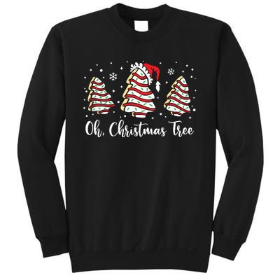 Groovy Oh Christmas Tree Cakes Debbie Becky Jen Cake Lovers Sweatshirt