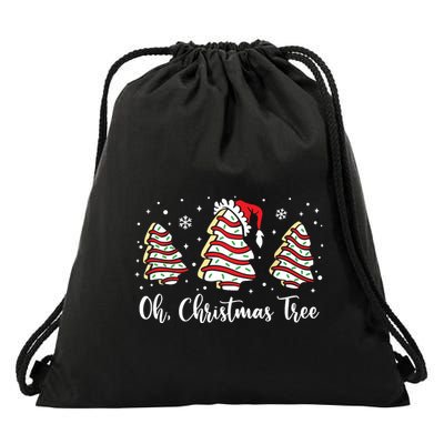 Groovy Oh Christmas Tree Cakes Debbie Becky Jen Cake Lovers Drawstring Bag