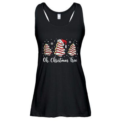 Groovy Oh Christmas Tree Cakes Debbie Becky Jen Cake Lovers Ladies Essential Flowy Tank