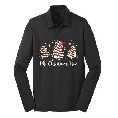 Groovy Oh Christmas Tree Cakes Debbie Becky Jen Cake Lovers Silk Touch Performance Long Sleeve Polo