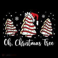 Groovy Oh Christmas Tree Cakes Debbie Becky Jen Cake Lovers Cooling Performance Long Sleeve Crew