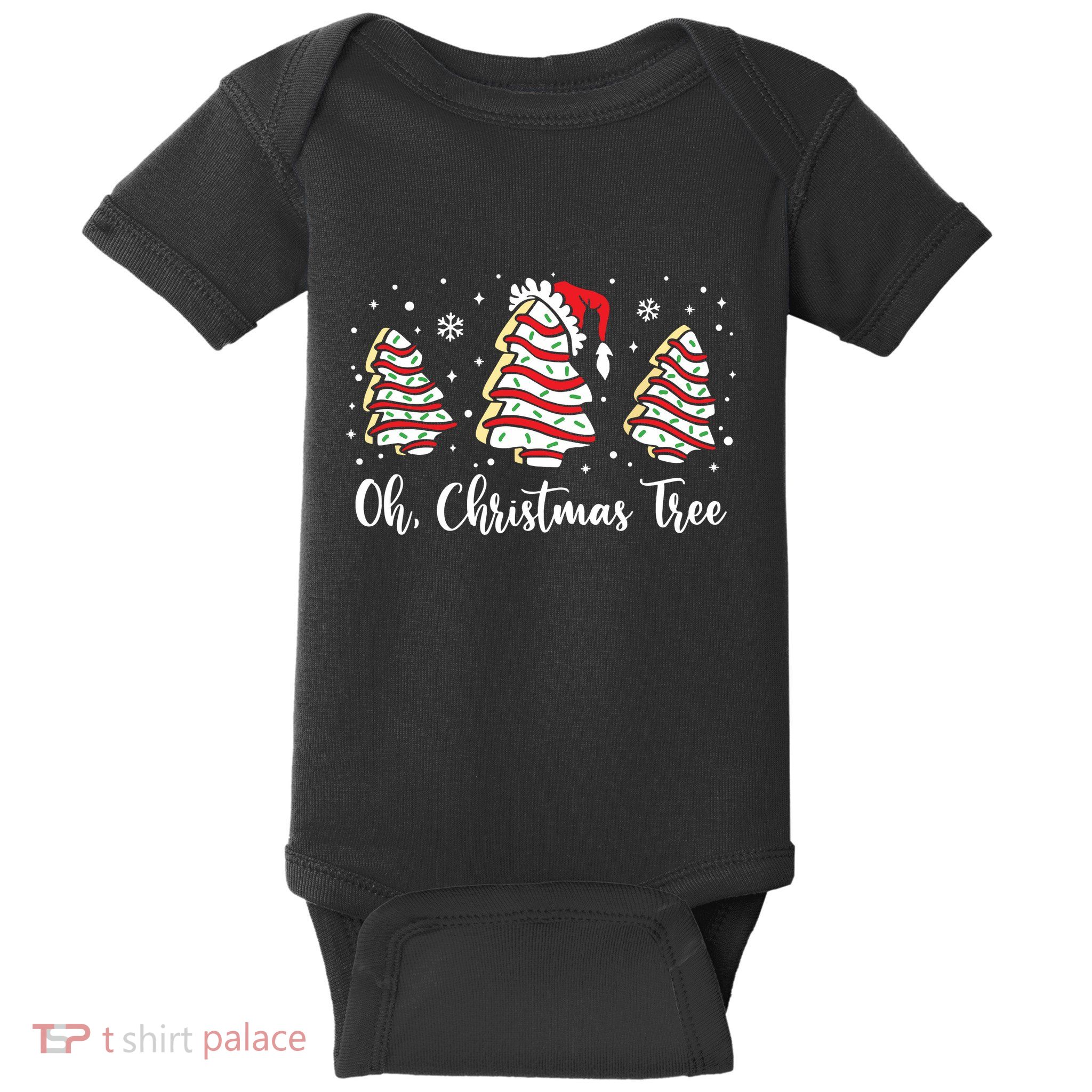 Groovy Oh Christmas Tree Cakes Debbie Becky Jen Cake Lovers Baby Bodysuit
