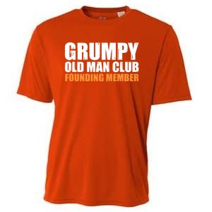 Grumpy Old Club Founding Member Funny Father Grandfather Gift Cooling Performance Crew T-Shirt