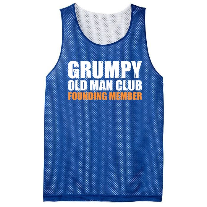 Grumpy Old Club Founding Member Funny Father Grandfather Gift Mesh Reversible Basketball Jersey Tank