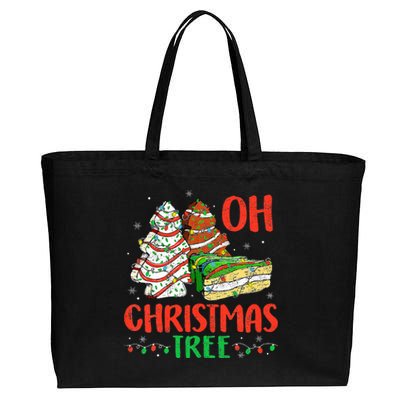 Groovy Oh Christmas Tree Cakes Debbie Becky Jen Cake Lovers  Cotton Canvas Jumbo Tote