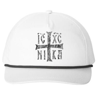 Greek Orthodox Cross Christogram Icxc Nika Jesus Christ Snapback Five-Panel Rope Hat