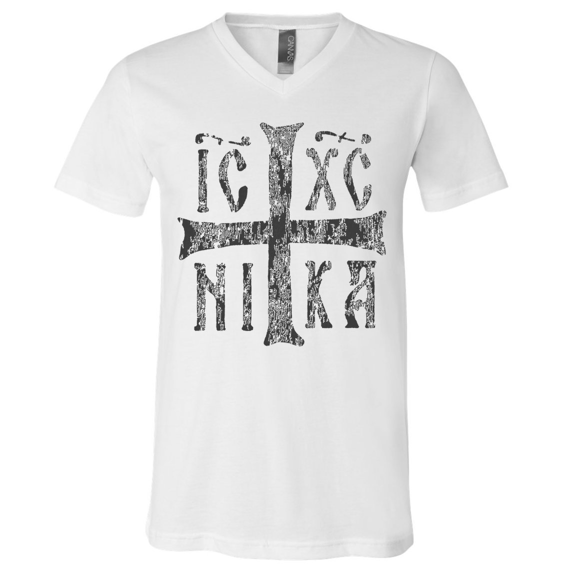 Greek Orthodox Cross Christogram Icxc Nika Jesus Christ V-Neck T-Shirt