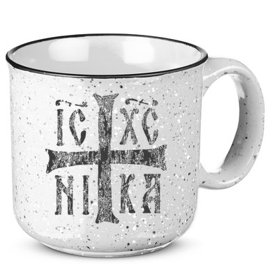 Greek Orthodox Cross Christogram Icxc Nika Jesus Christ 15oz Campfire Ceramic Mug