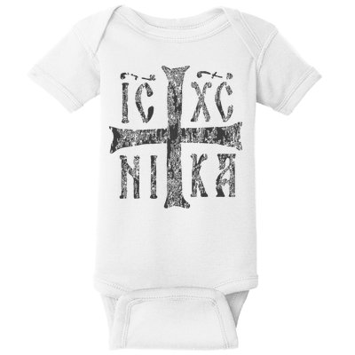 Greek Orthodox Cross Christogram Icxc Nika Jesus Christ Baby Bodysuit