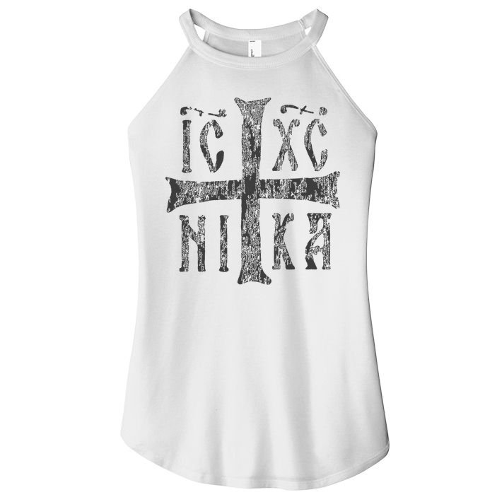 Greek Orthodox Cross Christogram Icxc Nika Jesus Christ Women's Perfect Tri Rocker Tank