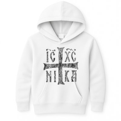 Greek Orthodox Cross Christogram Icxc Nika Jesus Christ Kids Hoodie