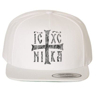 Greek Orthodox Cross Christogram Icxc Nika Jesus Christ Wool Snapback Cap