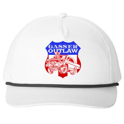 Gasser Outlaw Class Vintage Drag Racing Race Car Snapback Five-Panel Rope Hat