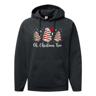 Groovy Oh Christmas Tree Cakes Debbie Becky Jen Cake Lovers Performance Fleece Hoodie