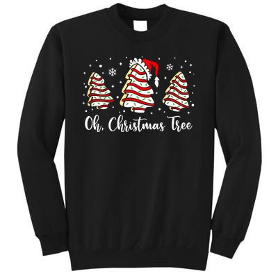 Groovy Oh Christmas Tree Cakes Debbie Becky Jen Cake Lovers Sweatshirt