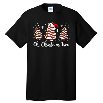 Groovy Oh Christmas Tree Cakes Debbie Becky Jen Cake Lovers Tall T-Shirt