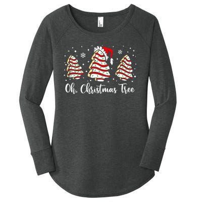 Groovy Oh Christmas Tree Cakes Debbie Becky Jen Cake Lovers Women's Perfect Tri Tunic Long Sleeve Shirt