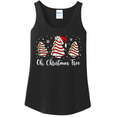 Groovy Oh Christmas Tree Cakes Debbie Becky Jen Cake Lovers Ladies Essential Tank